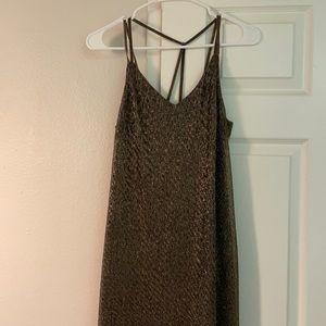 Sparkly gold mini dress